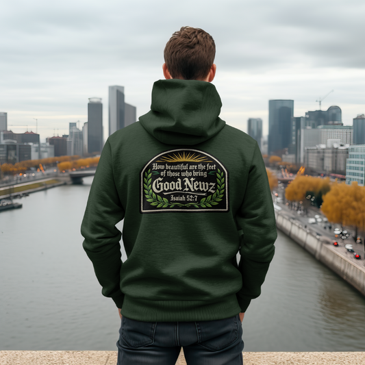 Champion® Powerblend® Pullover Hoodie - Isaiah 52:7